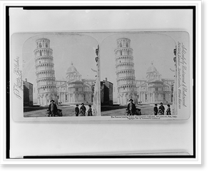 Vintage Building Photo - The famous Leaning Tower of Pisa and Venerable