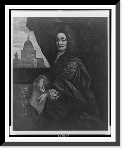 Historic Portrait - Sir Christopher Wren - Framed Wall Art Gift Idea
