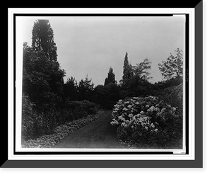 A.C. James home, Suprise Valley", the Blue Garden, Newport, Rhode Island", Antique Print