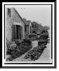 Historic Framed Print, [Flower beds beside cottages at the A.C. James house, Suprise Valley Farm",  Newport,  Rhode Island]" - 4,  17-7/8" x 21-7/8"