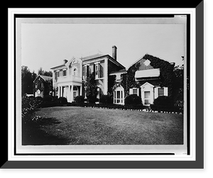 Historic Framed Print, [Front view of exterior of Dumbarton House, Washington, D.C.],  17-7/8" x 21-7/8"