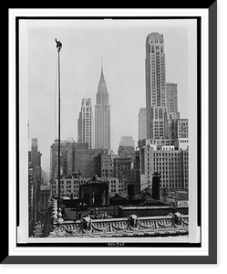 Alvin Kelly, seated atop a 65 foot flagpole on a 15 story Times Square Hotel, Vintage Poster