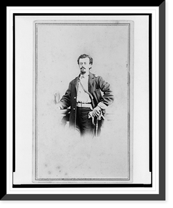 Historic Framed Print, [Adolph Metzner, Union officer in the 32nd Indiana Regiment, full-length portrait, standing, facing front],  17-7/8" x 21-7/8"