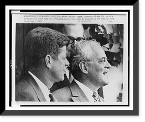 Allen Dulles (r) and Sen. John F. Kennedy (l) head-and-shoulders portrait, turned right, Historic Print