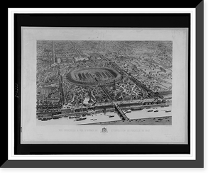 Vue officielle a vol d'oiseau de l'exposition universelle de 1867.Eug. Cic&eacute;ri et Ph. Benoist del & lith. ; imp. Lemercier & Cie., Paris, Vintage Wall Art