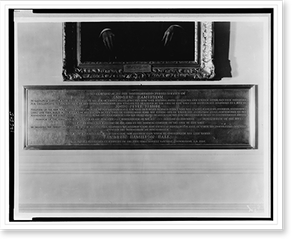 Vintage Building Photo - Philadelphia - Plaque in Andrew Hamilton, 1735