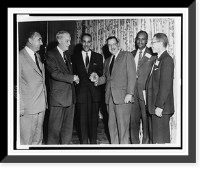 Roy Wilkins standing with five other men.Sorrell, Washington, D.C. Classic, Vintage Wall Art