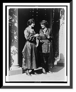 Mrs. Pethick-Lawrence, British suffrage leader, and Miss Alice Paul of the National Woman's Party, full-length portrait, standing, Washington, D.C, Vintage Print