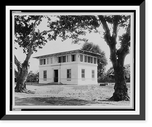 Historic Framed Print, Poranaque [i.e., Para&ntilde;aque] Residencia, Rizal, Philippine Islands,  17-7/8" x 21-7/8"