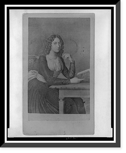 Charlotte von Legenfeld Schiller, wife of German dramatist Friedrich Schiller, seated at a table holding a book, facing front, three-quarter length portrait, Historic Reproduction