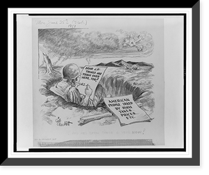 Historic Framed Print, And he's been there a year now!,  17-7/8" x 21-7/8"