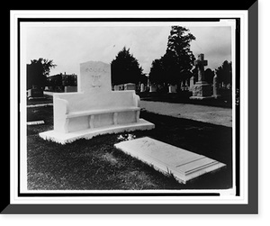 Historic Framed Print, John Philip Sousa. Leader of U.S. Marine Band, 1880-1892. Headstone of Sousa's grave in Congressional Cemetery, Washington, D.C..Defense Dept. photo (Marine Corps).,  17-7/8" x 21-7/8"