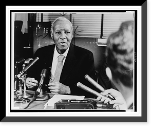 A. Philip Randolph, half-length portrait, seated behind microphones on desk, facing front, at press conference.World Telegram & Sun photo by Ed Ford, Antique Wall Art
