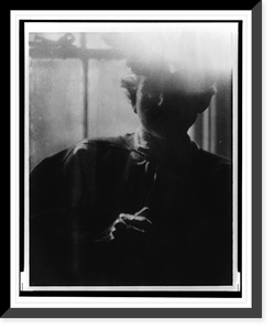 Historic Framed Print, [Portrait of F.H. Day(?) in front of window],  17-7/8" x 21-7/8"