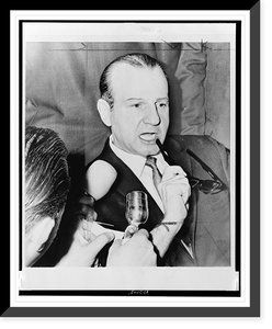 Jack Ruby, slayer of Lee Harvey Oswald, ponders during his change-of-venue hearing in Dallas, Antique Print