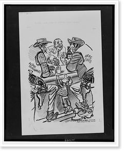 Black & White Photo - Kindly move over a little, gentlemen.Herblock
