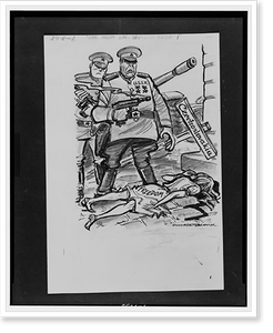 Vintage Photo Print - She might have invaded Russia.Herblock