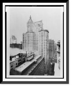 Historic Framed Print, City Investing Bldg., & Singer Tower,  17-7/8" x 21-7/8"