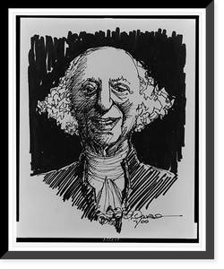 Herblock as George Washington.P. Conrad 7/00, Vintage Poster