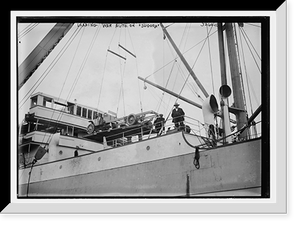 Loading war auto on SUGURA crane hoist at work Classic, Vintage Wall Art