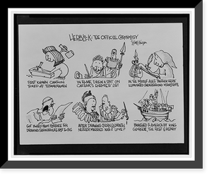 Historic Framed Print, Herblock: The official chronology.Signe Wilkinson.,  17-7/8" x 21-7/8"