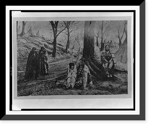 Kansa tribe, KAW Indian camp, 1872.A.M. Campbell, Jr., Salina, Kansas. Classic, Historic Print