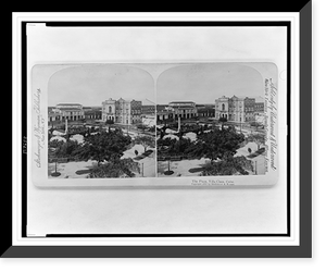 Historic Framed Print, The Plaza, Villa Clara, Cuba,  17-7/8" x 21-7/8"