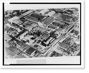 Vintage Panoramic - Aerial view of Paramount Studios in Hollywood