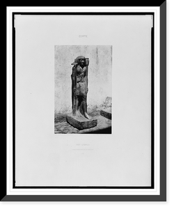 Historic Framed Print, Syout (Lycopolis) - statue appartenant au Docteur Cuny.F&eacute;lix Teynard.,  17-7/8" x 21-7/8"