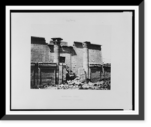 Historic Framed Print, M&eacute;d&icirc;net-Abou (Th&egrave;bes) - constructions ant&eacute;rieures - entr&eacute;e principale.F&eacute;lix Teynard.,  17-7/8" x 21-7/8"