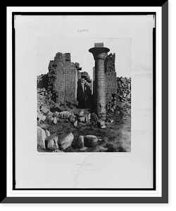 Historic Framed Print, Karnak (Th&egrave;bes) - cour du palais - vue prise du point I.FT [monogram] F&eacute;lix Teynard.,  17-7/8" x 21-7/8"