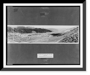 Historic Framed Print, Grand Coulee Dam, Wash., M.W.A.K. Co. Ctr's,  17-7/8" x 21-7/8"