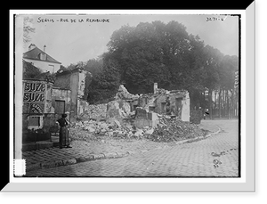 Historic Framed Print, Senlis .  Rue de la Republique,  17-7/8" x 21-7/8"