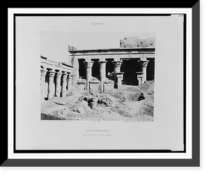 Edfou (Apollonopolis Magna) - galerie lat&eacute;rale de la cour et pronaos.F&eacute;lix Teynard, Vintage Print
