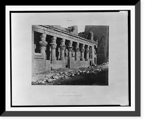 Historic Framed Print, Ile de F&icirc;leh (Philae) - temple de l'ouest - face orientale vue du point F.FT [monogram] F&eacute;lix Teynard.,  17-7/8" x 21-7/8"