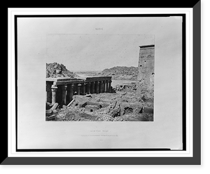 Historic Framed Print, Ile de F&icirc;leh (Philae) - colonnade, pyl&ocirc;ne et premi&egrave;re cataracte vue du point R.FT [monogram] F&eacute;lix Teynard.,  17-7/8" x 21-7/8"