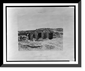 Historic Framed Print, De&icirc;r - vue g&eacute;n&eacute;rale du monument taill&eacute; dans le roc.F&eacute;lix Teynard.,  17-7/8" x 21-7/8"