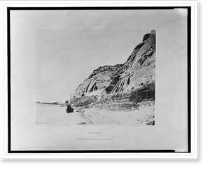 Vintage Americana Print - Abou-Sembil - vue des monuments prise de la