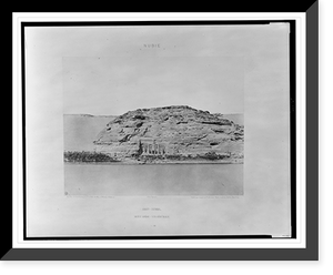 Historic Framed Print, Abou-Sembil - petit sp&eacute;os - vue g&eacute;n&eacute;rale.F&eacute;lix Teynard.,  17-7/8" x 21-7/8"