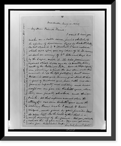 Letter to Waud from Samuel P. Bates Classic, Vintage Wall Art