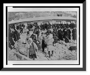 Japanese cavalry troops watching over their supplies on the beach at Chemulpo Classic, Vintage Poster