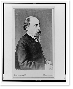 Historic Portrait - Nikolai Alekseevich Nekrasov, half-length portrait