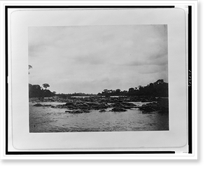 Antique Scenic Print - St. Paul River 25 miles from sea, Liberia