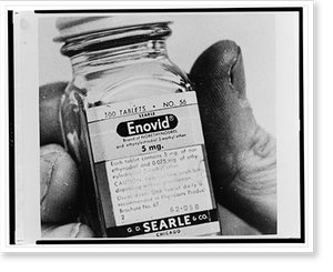 Historic Photo Print - Bottle containing oral contraceptive Enovid