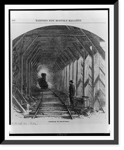 Historic Framed Print, Interior of snow-shed,  17-7/8" x 21-7/8"