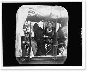 Antique Railway Print - Railroads & Depots - Indian women in railway