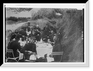 Historic Framed Print, French Officers dining,  17-7/8" x 21-7/8"