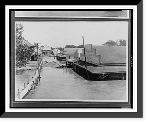 Commercial district partially submerged by floodwaters.Ewing, Inc, Antique Wall Art
