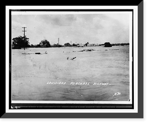 Historic Framed Print, Louisiana Purchase Highway,  17-7/8" x 21-7/8"