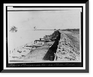 Historic Framed Print, Above Morganza, La., on Miss. River,  17-7/8" x 21-7/8"